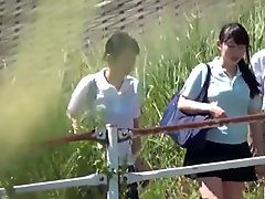 Naughty japan teens pee